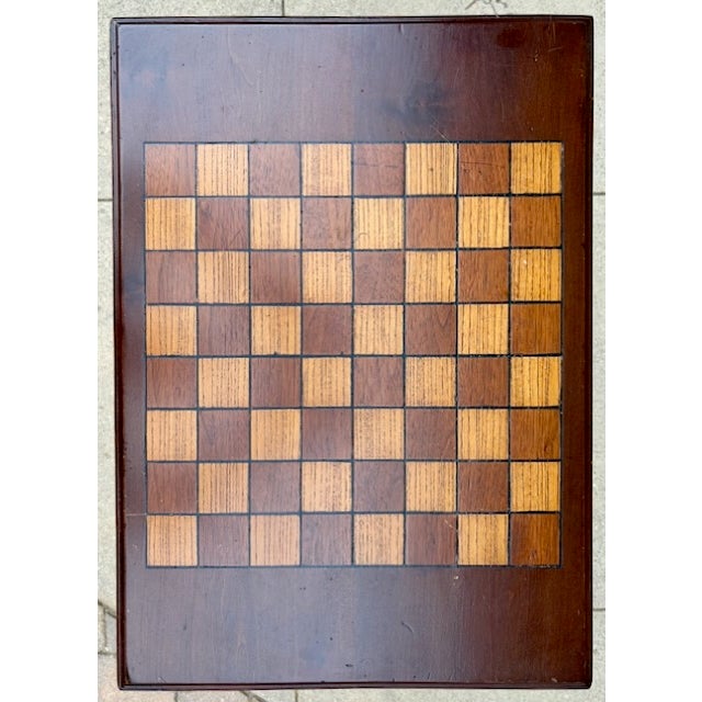 Hepplewhite Antique Federal Era Chess Table For Sale - Image 3 of 10