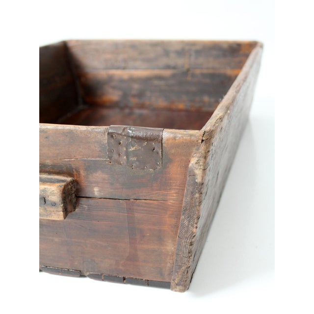 Antique Primitive Wood Dough Tray For Sale - Image 16 of 18