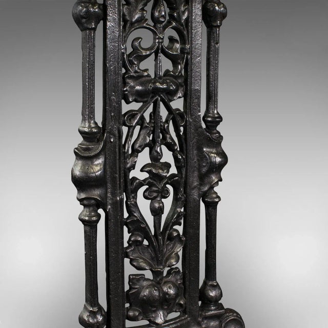 Black 1910s Antique Edwardian English Decorative Hall Stick Stand For Sale - Image 8 of 11