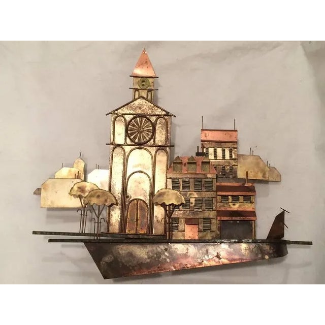 Curtis Jere Sculpture of a Church With Village For Sale - Image 10 of 12