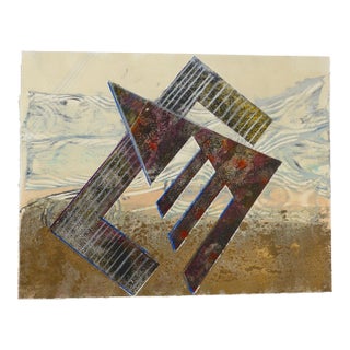 Geometric Shapes - Monoprint by Martha Holden For Sale