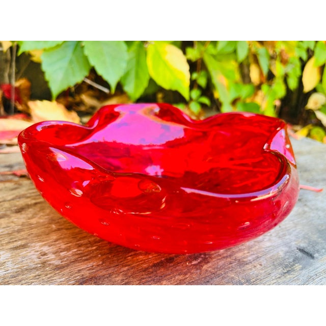 1960s 1960's Murano Style Glass Candy Dish or Bowl For Sale - Image 5 of 12