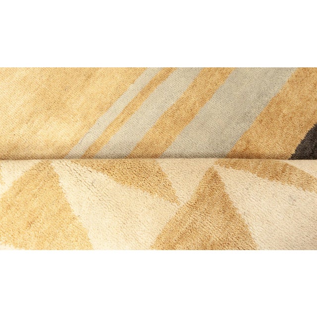 Luxurious Art Deco Style Hand-Knotted Silk & Wool Runner by Doris Leslie Blau Size: 5'3" × 18'3" (160 × 556 cm) A...