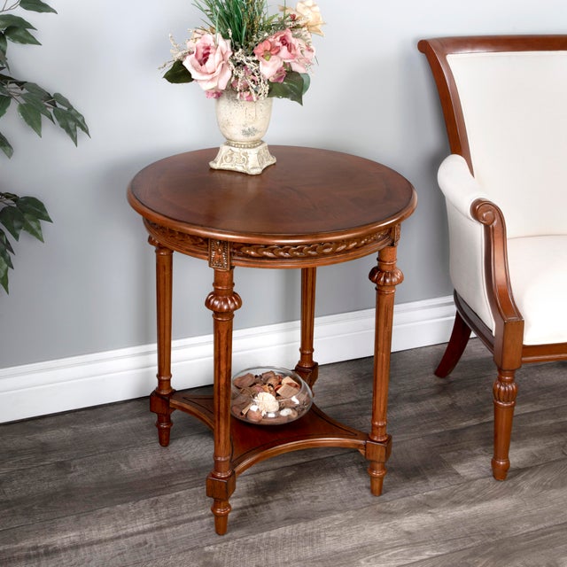The beauty of this classic lamp table is in the selected Hardwoods and matched choice veneers. The apron and legs feature...