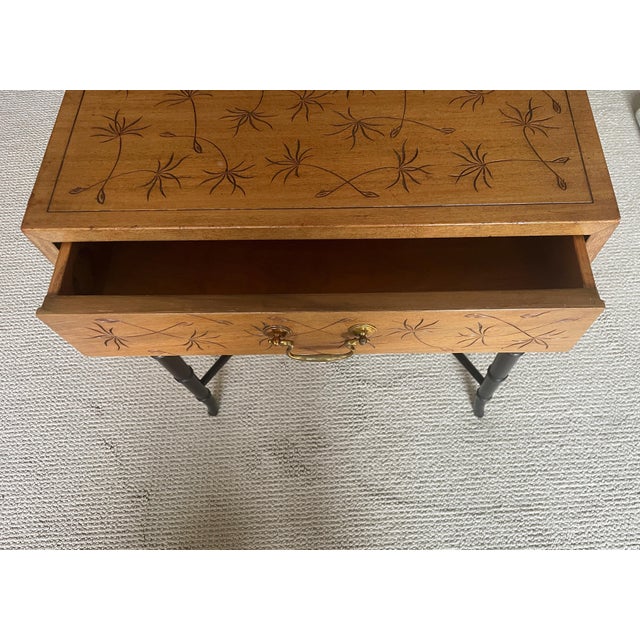 1960s 1960s Mid-Century Kittenger Side Table - Faux Bamboo Dandelion Design For Sale - Image 5 of 11