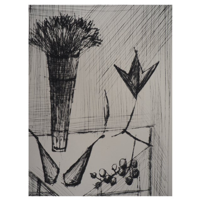Bernard Buffet, Still Life, Original Etching with Drypoint For Sale