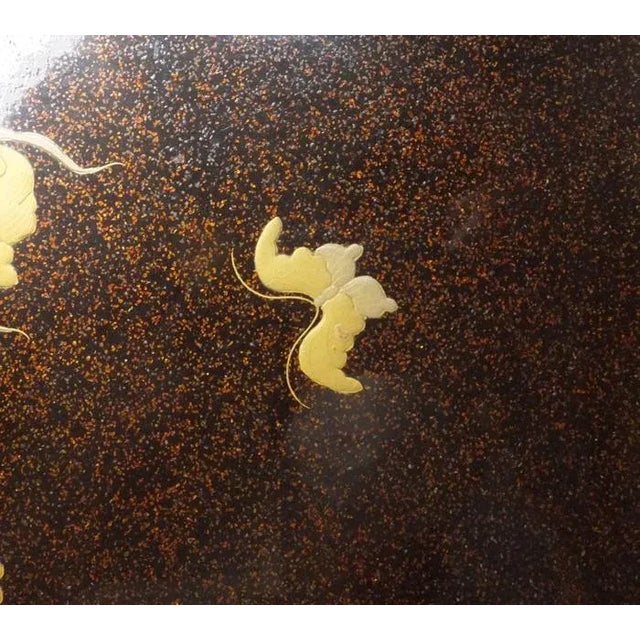 Japanese 19th Century Japanese Lacquered Maki-E Nashiji Tea Tray For Sale - Image 3 of 10