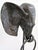 Vintage Bronze Elephant Head With Ring Towel Holder on Stand For Sale - Image 9 of 10
