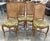 4 John Widdicomb carved wood cane back French Country Louis XV style dining chairs. Beautiful vase with a floral print in...