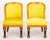 Pair of Russian Empire Upholstered Mahogany Chairs, early 19th century, with green cloth seats, partial gilt lions paw...