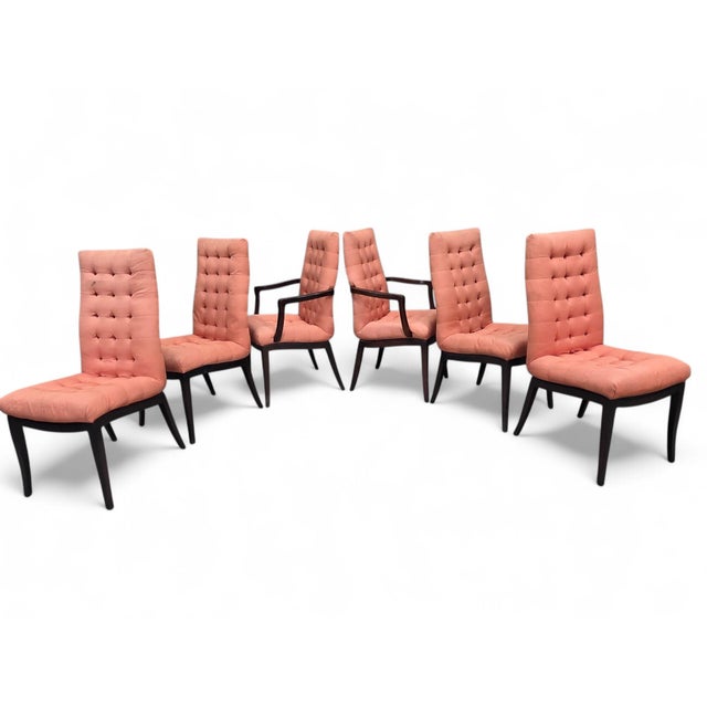 Mid Century Modern Dining Chairs Attributed to Directional for Reupholstery - Set of 12 Elevate your dining experience...