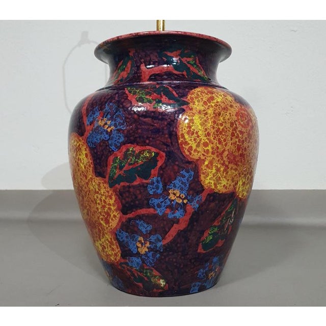 Ceramic French Hand-Turned Glazed Ceramic Vase Table Lamps, Set of 2 For Sale - Image 7 of 16