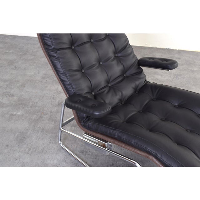 Bauhaus Model Fenix Chaise Lounge in Leather and Chrome by Sam Larsson for Dux, 1960s For Sale - Image 14 of 15