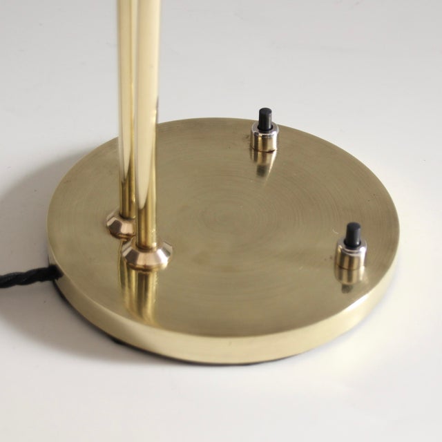 Mid-Century Adjustable Brass Library Lamp by Jacques Biny for Luminalité, 1950s For Sale - Image 12 of 15