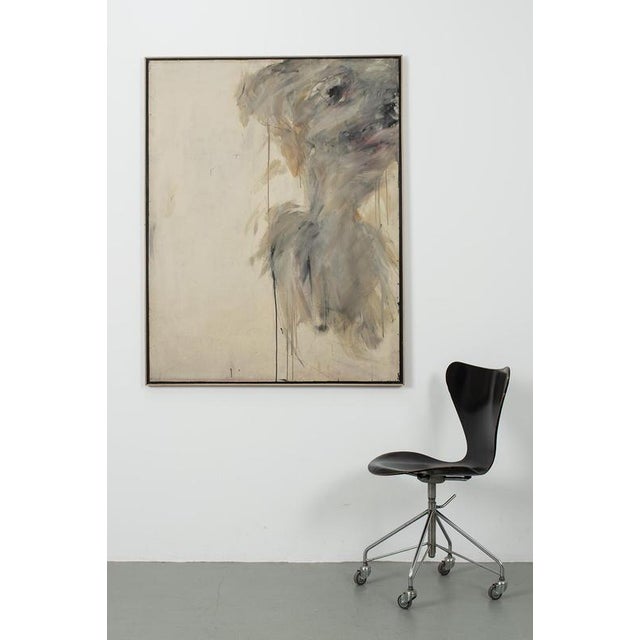 Expressionistic portrait from the 60’s. Painted on board and with a new oak frame. This work is part of a series of...