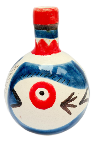 Ceramic Bottle Vase with Fish Decor by Giovanni de Simone, 1970s