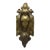 1930s Spanish Revival Hammered Brass Door Knocker For Sale
