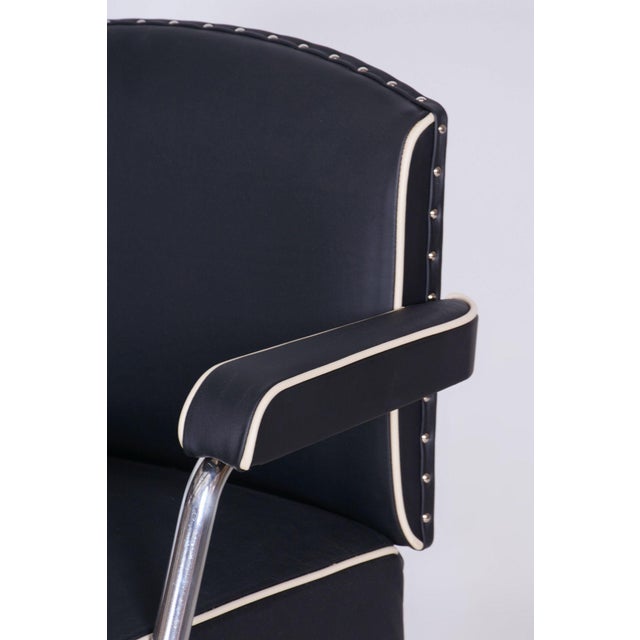 According to the original process, our professional refurbishing team in Czechia has restored and reupholstered the item....