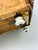Wood Antique Tramp Art Box With Porcelain Feet For Sale - Image 7 of 9
