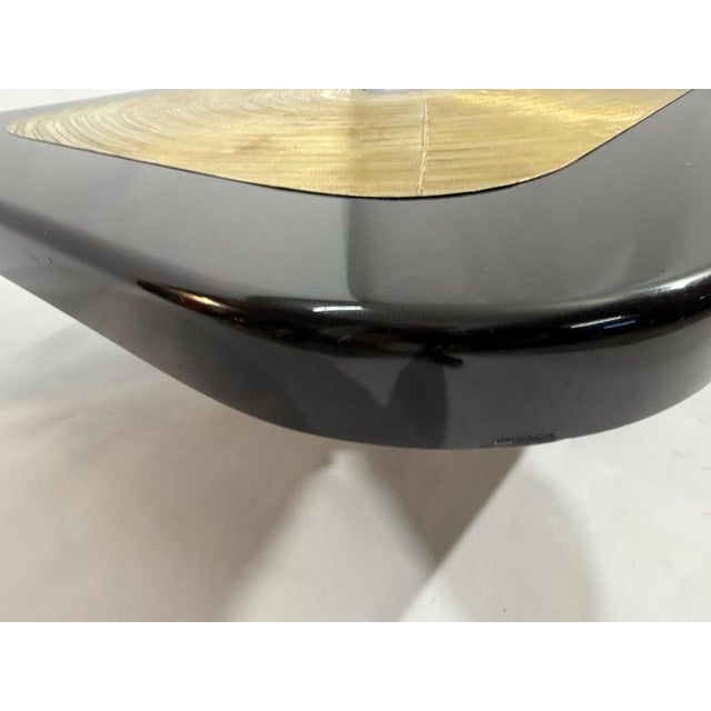 Coffee Table in Etched Brass, Black Resin and Agate from Lova Creation, 1980s For Sale - Image 11 of 17