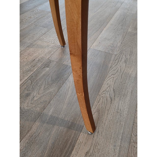 French Classical Style Cherry Wood Round Gilt Bronze Side Tables - A Pair For Sale - Image 15 of 18