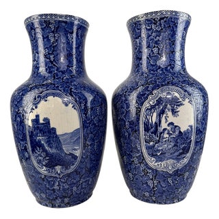 19th-Century Rhein Vases from Lewis Woolf, England, Set of 2 For Sale
