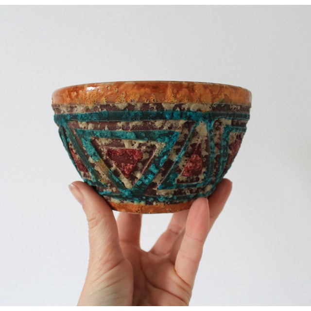 Vintage Italian Pottery Bowl For Sale - Image 4 of 8