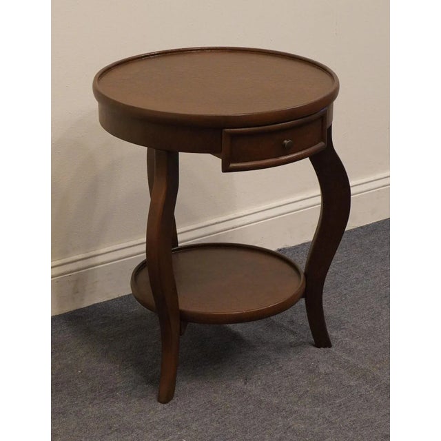 Kathy Ireland Contemporary Modern 20" Round Accent End Table With Antiqued Crackle Finish For Sale - Image 4 of 12
