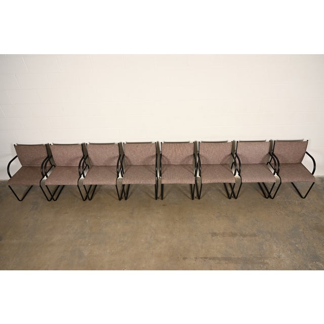 1980s Richard Schultz for Knoll Modern Model 1407 Armchairs, Set of Eight For Sale - Image 5 of 13