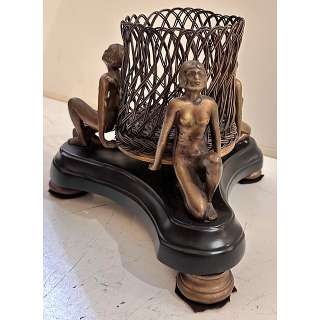 1950s Art Deco Figural Centerpiece Basket For Sale In Miami - Image 6 of 9