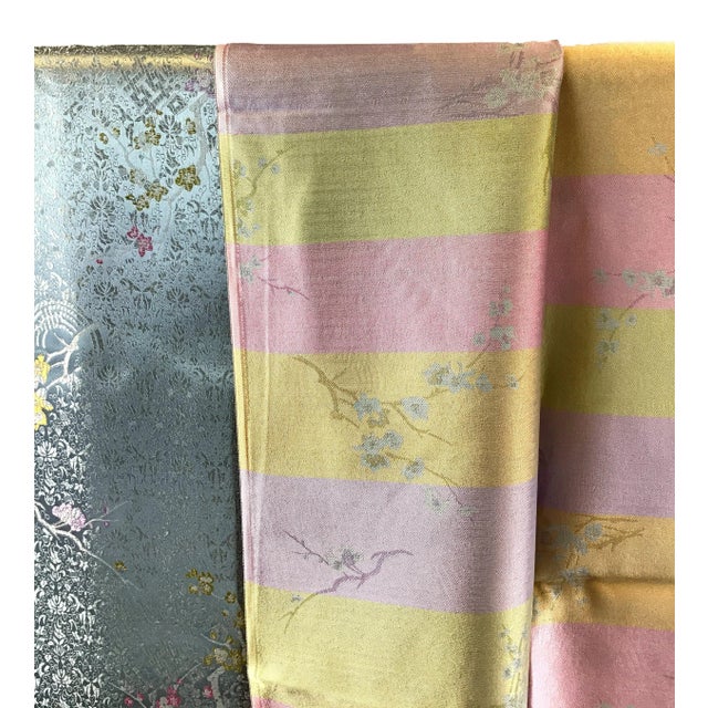 Sky Blue Silk Rayon Double Jacquard Upholstery Fabric For Sale - Image 8 of 9