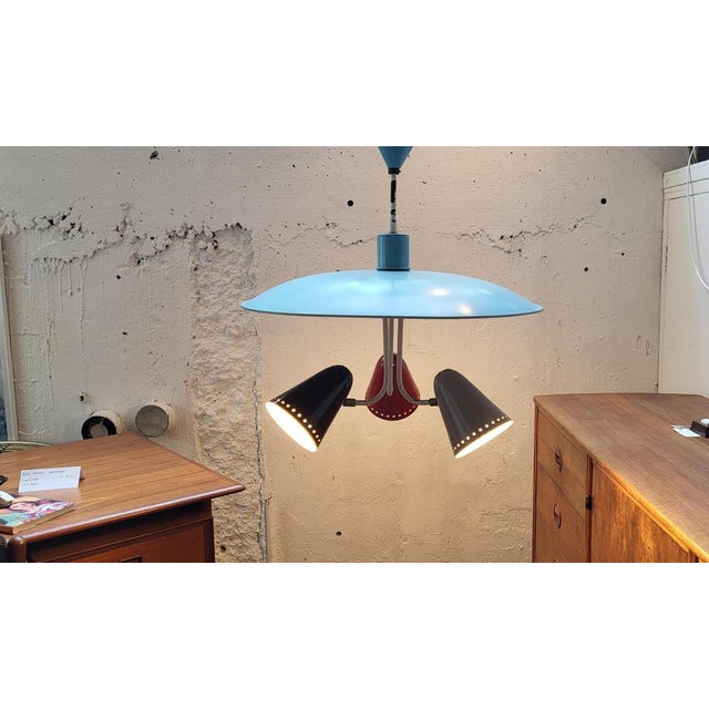 Zeist Ceiling Lamp by H. TH. J. A. Busquet for Hala, 1950s For Sale - Image 4 of 13