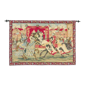 The Medieval Joust Loom Woven Tapestry - 100 X 150 Cm (3'4" X 4'11") - Requires Rod Size 4