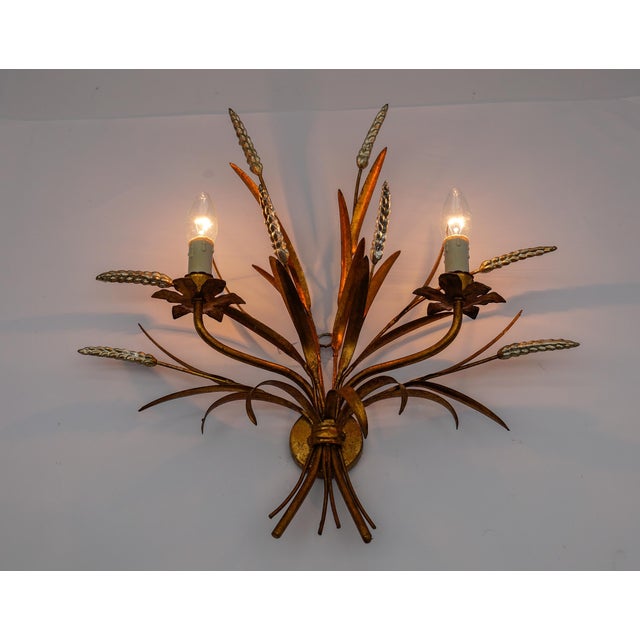 1970s Large Wheat Sheaf Wall Light by Hans Kögl, Germany, 1970s For Sale - Image 5 of 11