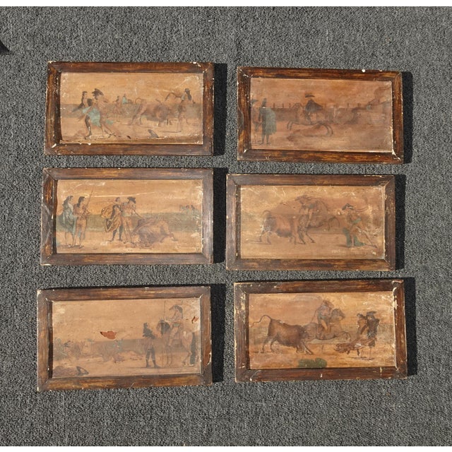 Gorgeous Pictures in Fair Antique Condition. The Pictures are very old with wear. Please study the photos and ask...