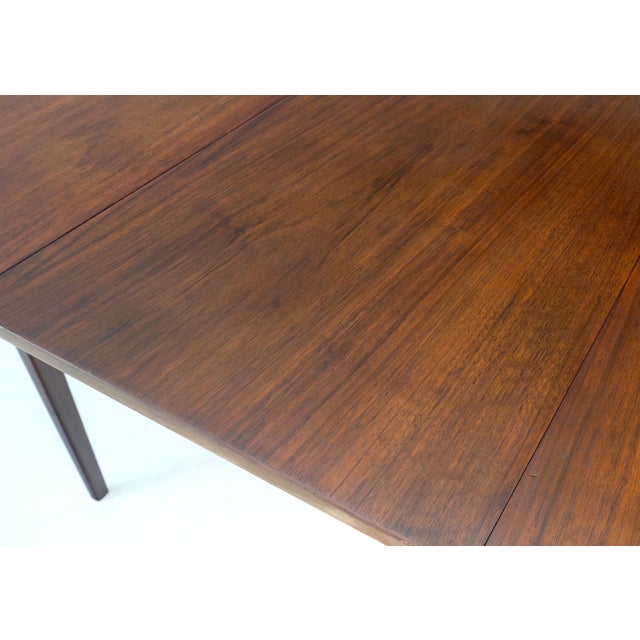 Danish Mid-Century Modern Walnut Drop Leaf Dining Table W/ Extension Leaf For Sale - Image 9 of 12