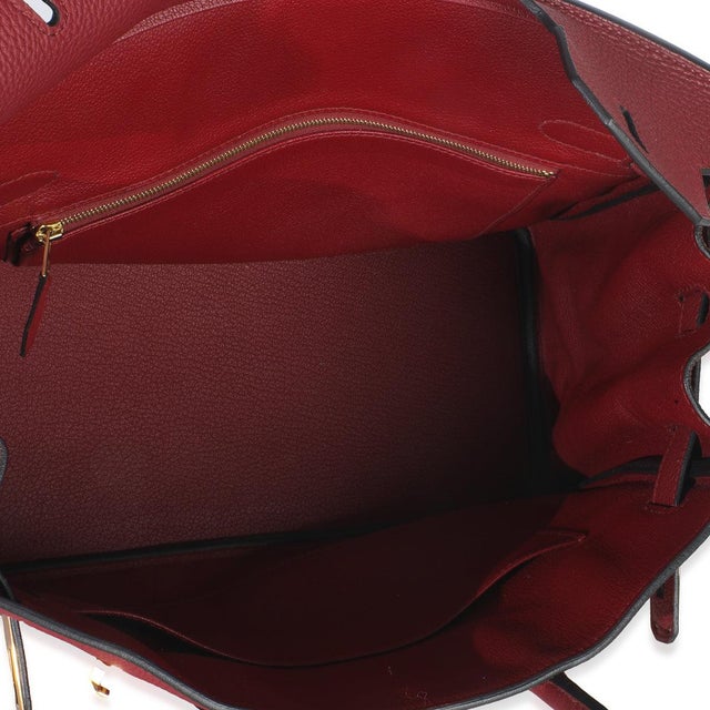 Rouge Grenat Togo Birkin 30 GHW For Sale - Image 9 of 9