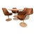 Vintage Mid Century Eero Saarinen for Knoll Tulip Dining Table and 4 Swivel Chairs For Sale