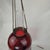 Late 19th Century Antique Ruby Red Glass Hanging Oil Lamp Macbeth Pearl Glass Chimney Brass Trim For Sale - Image 5 of 13