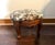 Rustic European Vintage Carved Wood Footstool With Floral Tapestry Upholstery For Sale - Image 3 of 12