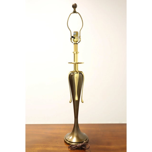 Art Deco Mid 20th Century Art Deco Bronze With Brass "Drips" Table Lamp For Sale - Image 3 of 11