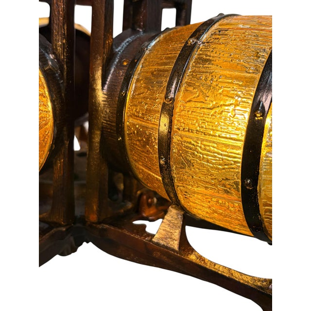 Custom Replication of 1930s Tavern Keg and Barrel Chandelier by Gill Glass for Wine Cellars and Taverns For Sale In Los Angeles - Image 6 of 16