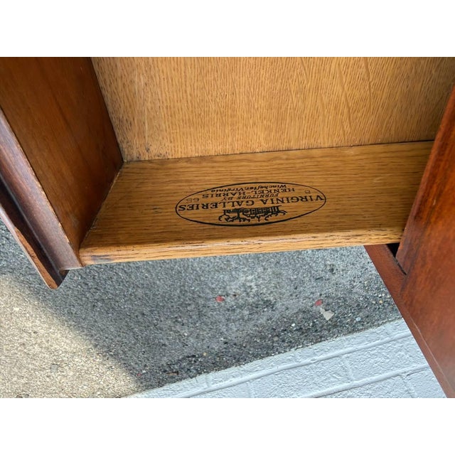 Late 20th Century Pair of Chippendale Style Vintage Solid Cherry Wood Nightstands by Henkel Harris For Sale - Image 5 of 17