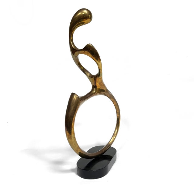 Wood Bronze Biomorphic Abstract Sculpture For Sale - Image 7 of 12