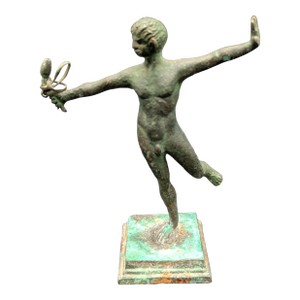 Grand Tour Era Bronze Statuette: "Dancing Satyr" (C. 1660s-1840s)
