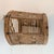 Tan Vintage Handwoven Rattan Basket With Double Handles and Geometric Weave For Sale - Image 8 of 10
