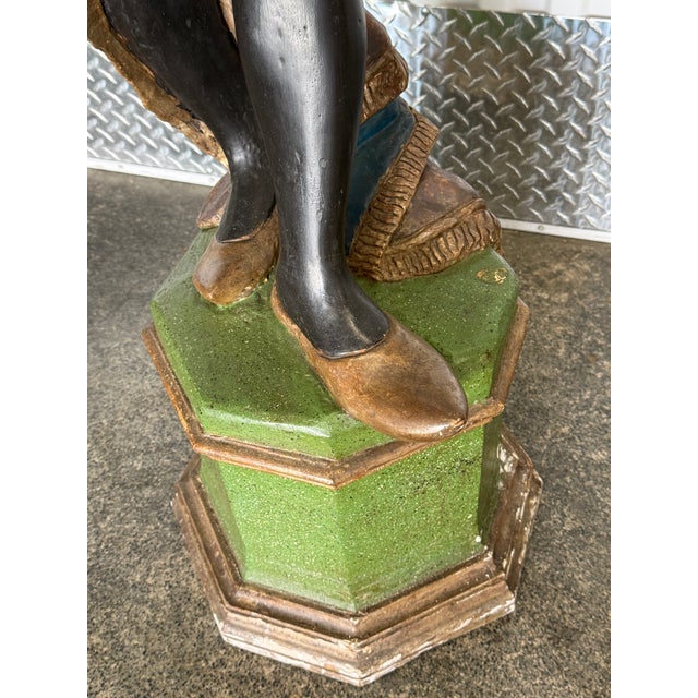 Lifesize Italian Hand Carved Polychromed Blackamoors For Sale - Image 11 of 18