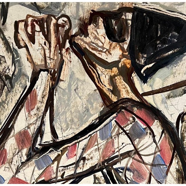 Vivaldo Martini, Harlequin and Ballerina, Oil on Canvas For Sale - Image 5 of 11