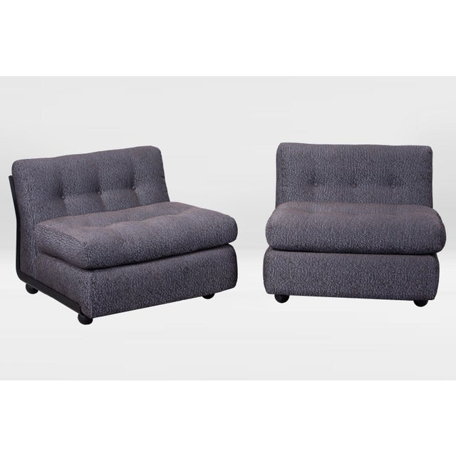 Gray Amanta Lounge Chairs by Mario Bellini for C&B Italia, 1970, Set of 2 For Sale - Image 8 of 8