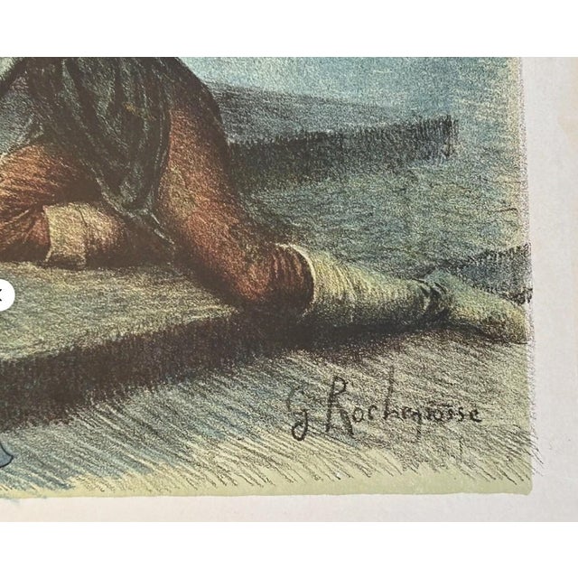 Printmaking Materials 1904 Original Stone Lithograph Poster "Le Jongleur De Notre Dame" by Georges Rochegrosse For Sale - Image 7 of 16
